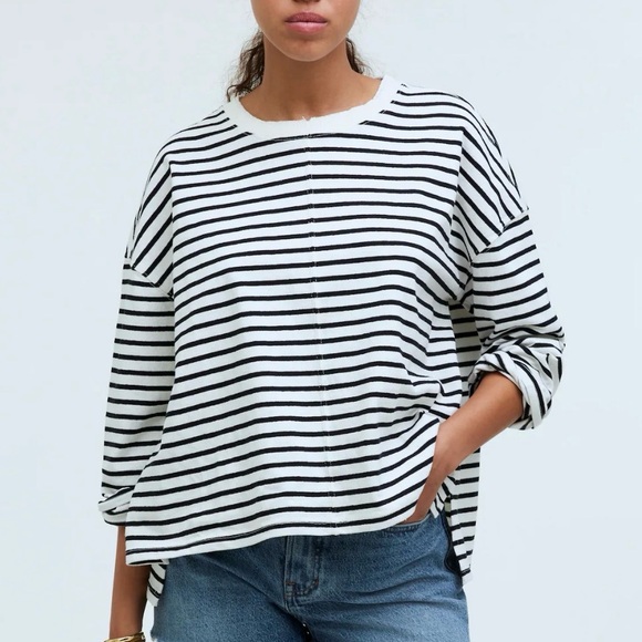 Madewell Tops - Madewell Easy Long-Sleeve Rugby Tee in contrasting stripe Medium